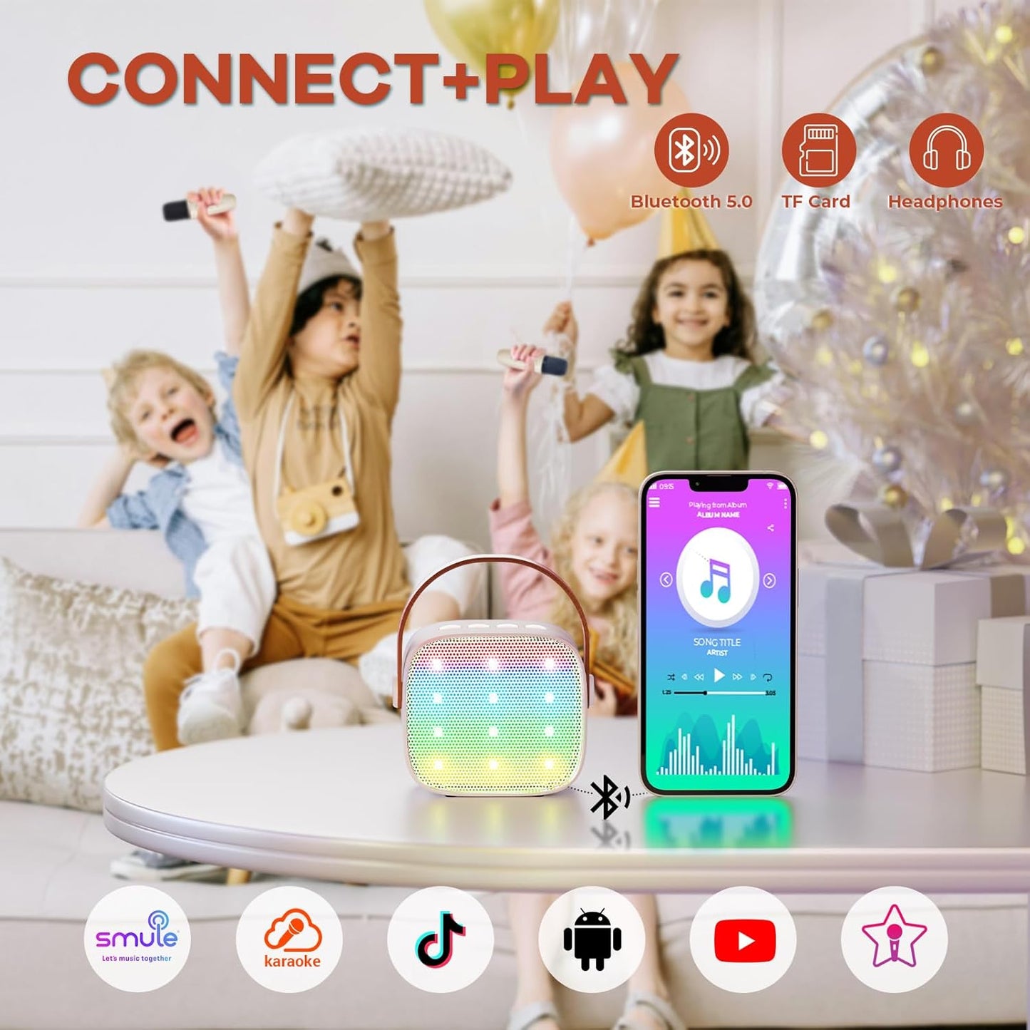 Skanto | Portable Mini Karaoke Machine with Bluetooth Speaker and 2 Wireless Microphones – Veylo