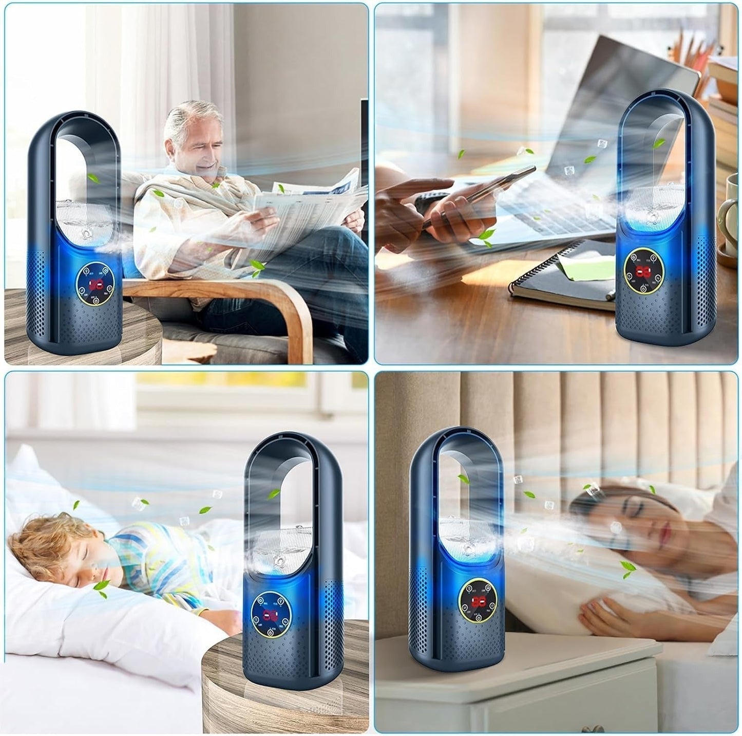 Skanto | Bladeless Portable Air Conditioner | Ultra-Quiet, Ergonomic Design & Ideal for Home and Office Use