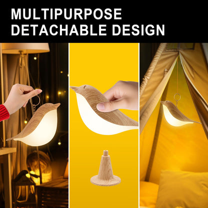 Skanto | Vquand 2 Pack Bird Desk Lamp - Rechargeable Kids Night Light with Touch Sensor & 3 Color Modes
