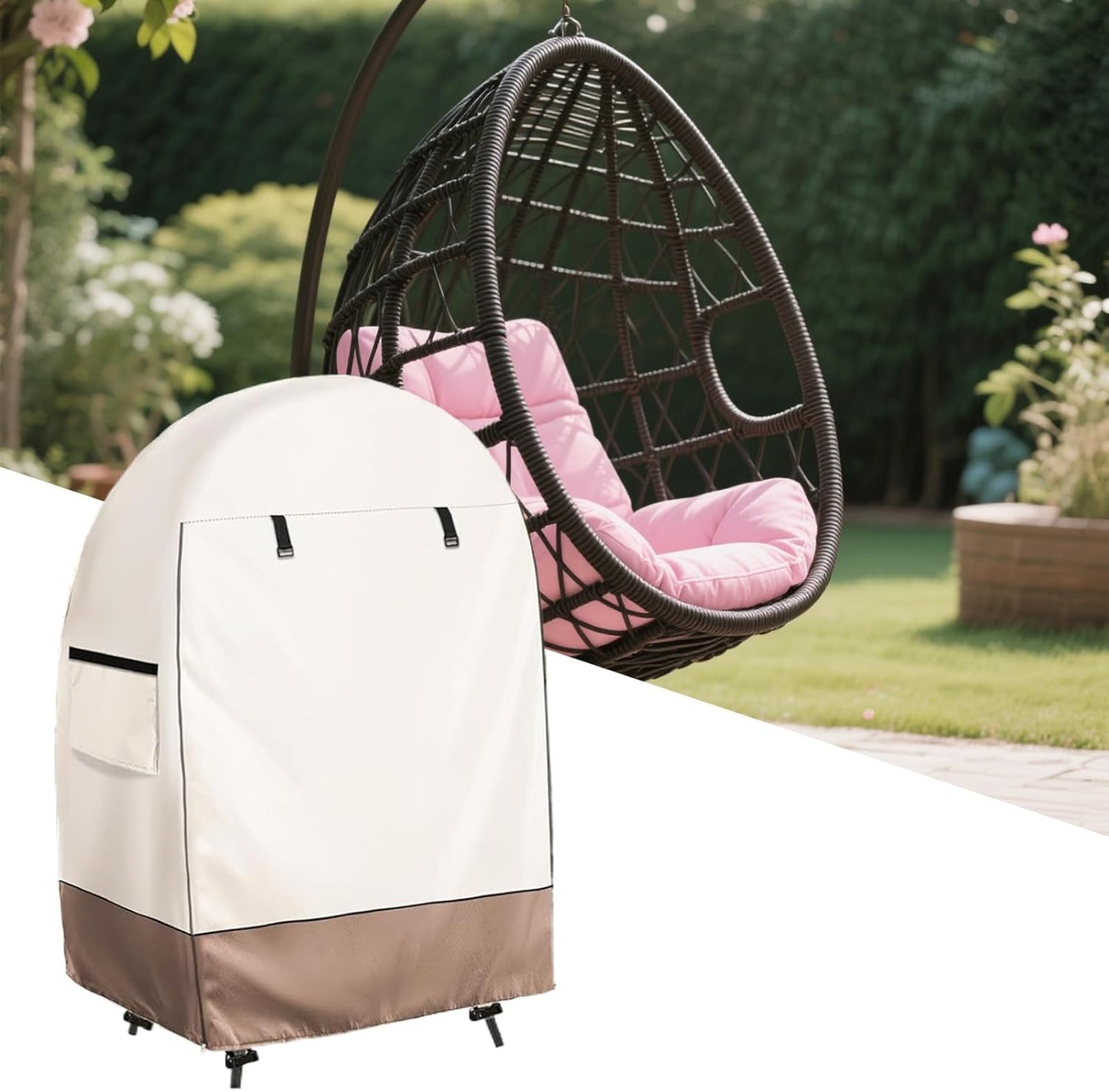 BowLift | Waterproof Egg Chair Cover with Double Zipper – Solara