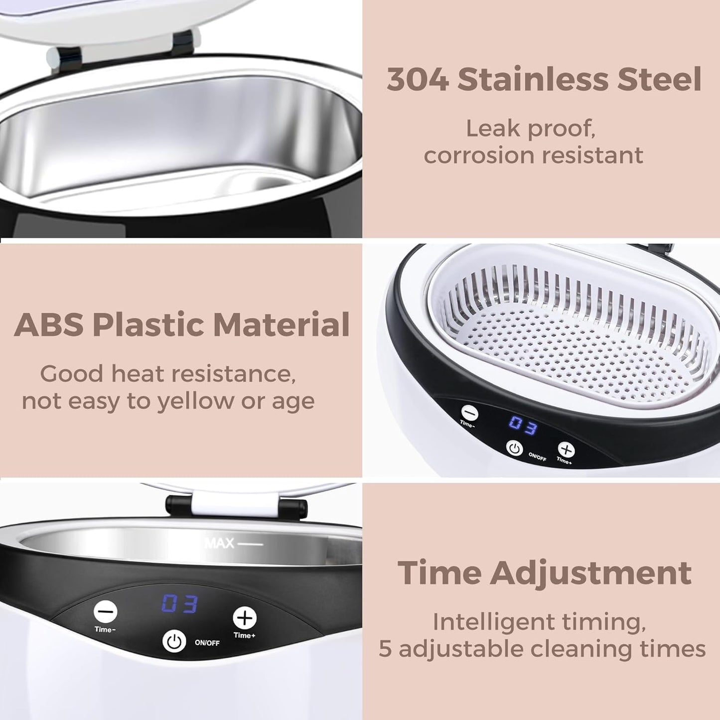 Skanto | Ultrasonic Jewelry Cleaner 650ml with Watch Holder – ShineMate