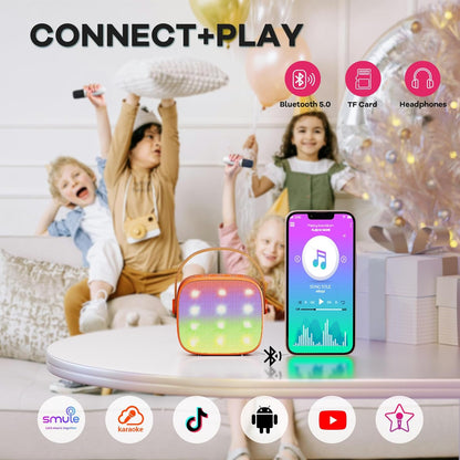 Skanto | Portable Mini Karaoke Machine with Bluetooth Speaker and 2 Wireless Microphones – Veylo