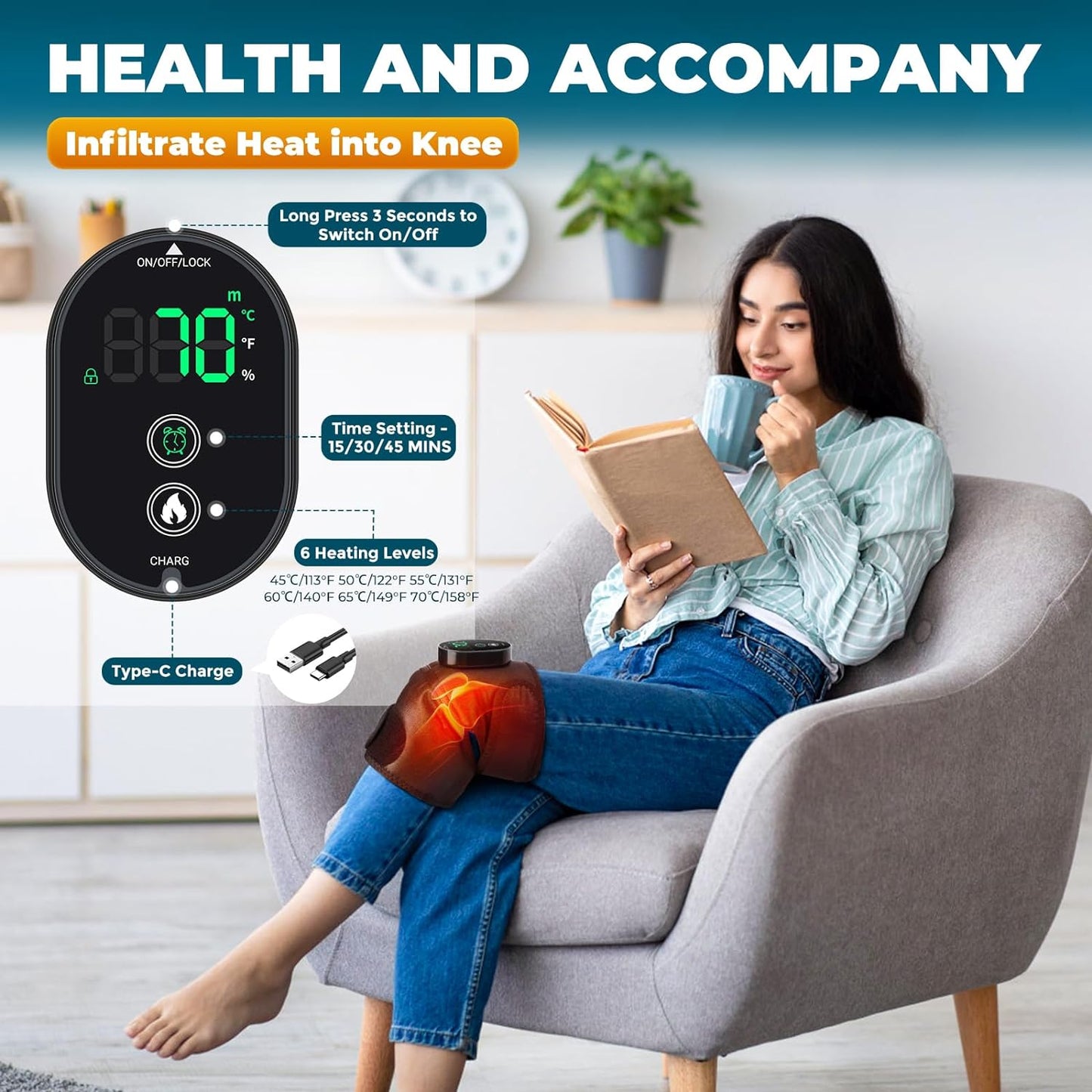 Sandsberg - Heated knee massager