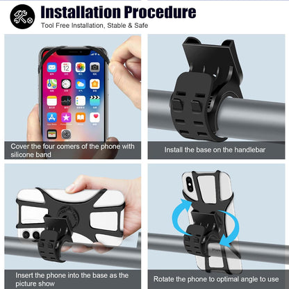 Bicycle phone holder 360° rotatable removable | Bowlift