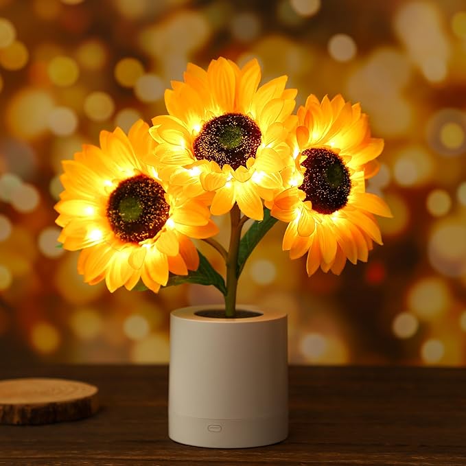Skanto | Skanto Sunflower LED Table Lamp - Decorative Lighting Fixture for Home Decor & Bedside Use