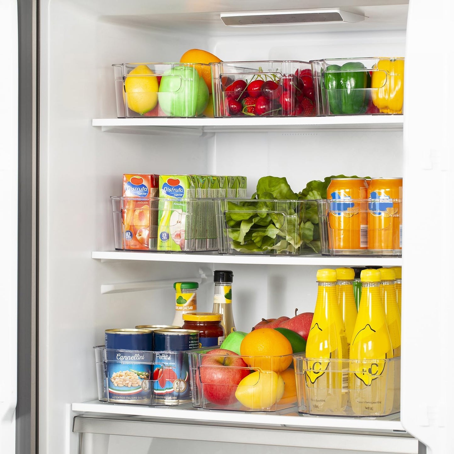 Skanto | Clear Fridge Storage Boxes (4 Pieces) - Coolorganize