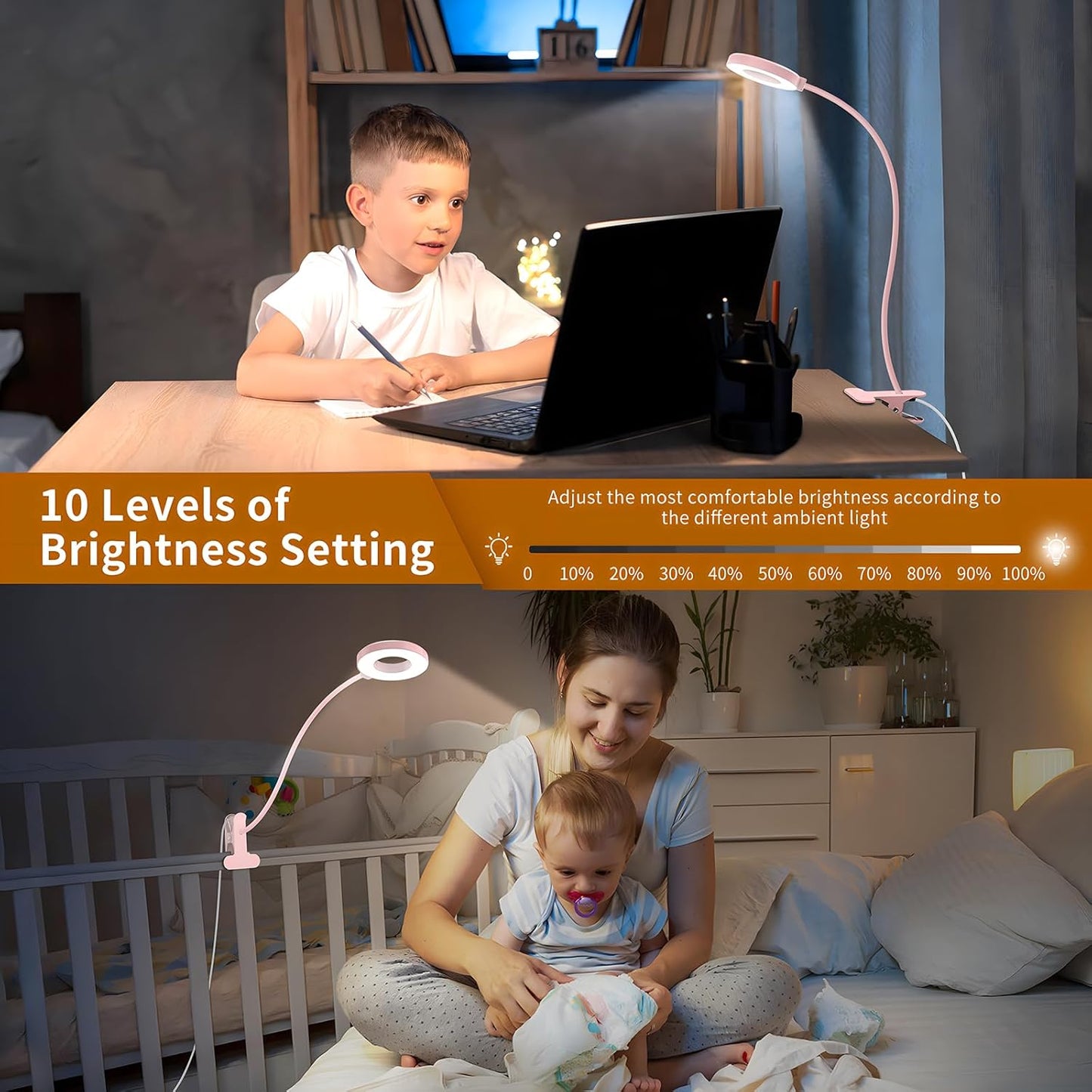 Skanto Skanto | 3 Color Modes LED Desk Clamp Lamp with & Flexible Gooseneck - Selvara (1+1 FREE)