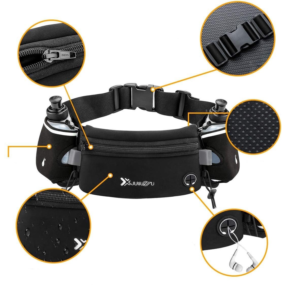 Skanto | Running Belt with Water Bottle – Comfort & Style