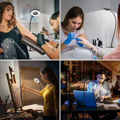 Skanto Skanto | 3 Color Modes LED Desk Clamp Lamp with & Flexible Gooseneck - Selvara (1+1 FREE)