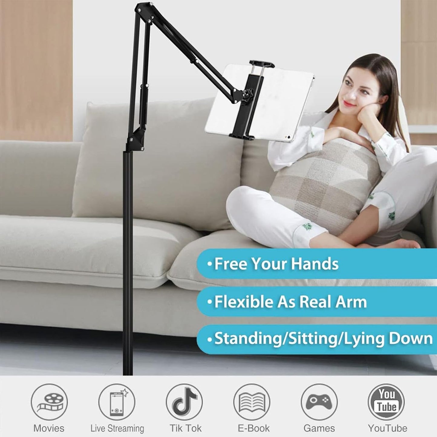 Skanto | Adjustable 360° Phone and Tablet Floor Stand – Movira