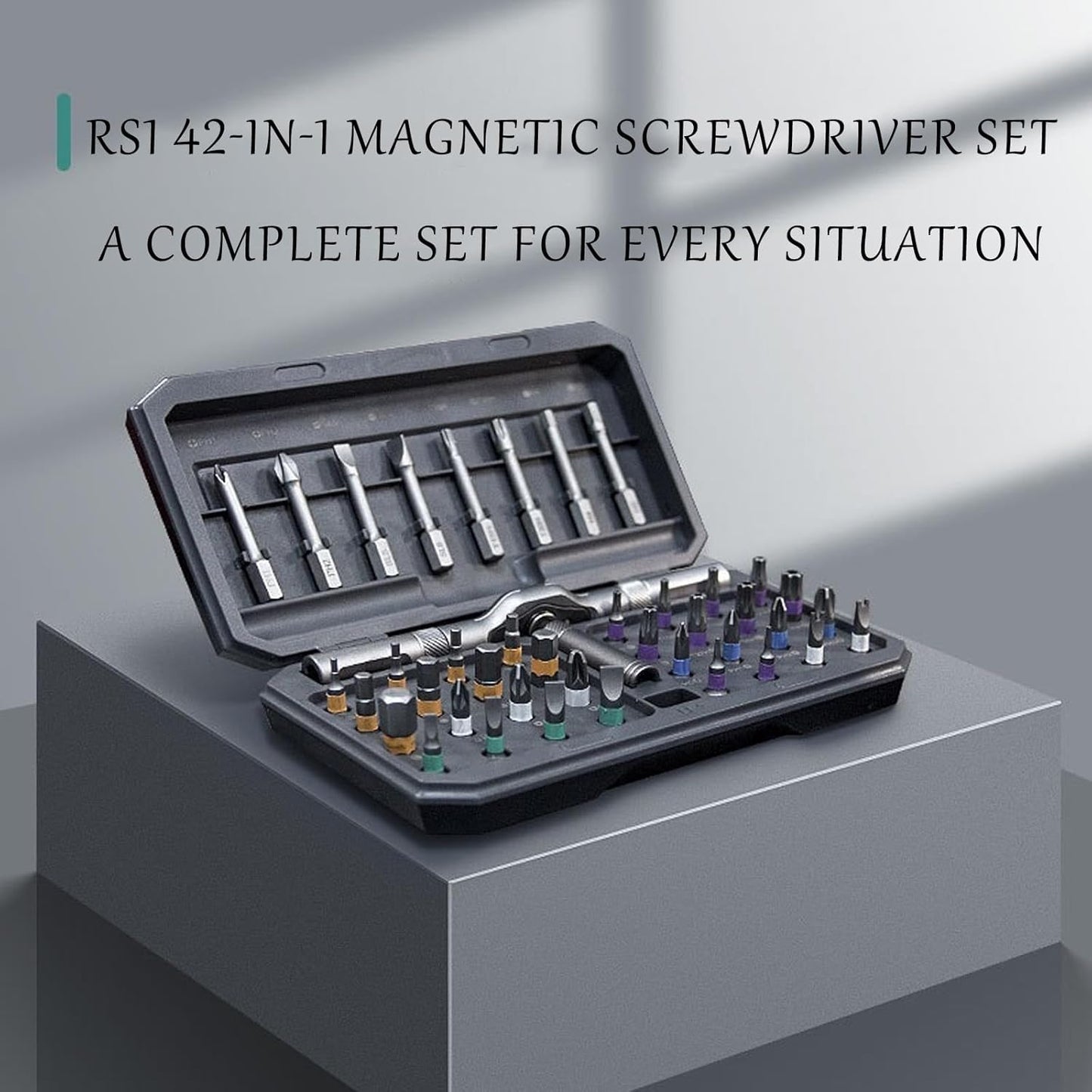 BowLift | 42-in-1 Magnetic Screwdriver Set – Precision Repair Tool Kit with Bits & Handle – Fixaro