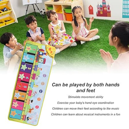Skanto Multifunctional Musical Dance Mat for Toddlers - Interactive Piano Keyboard with Animal Sounds, Educational Kids Gift, Portable Fun!