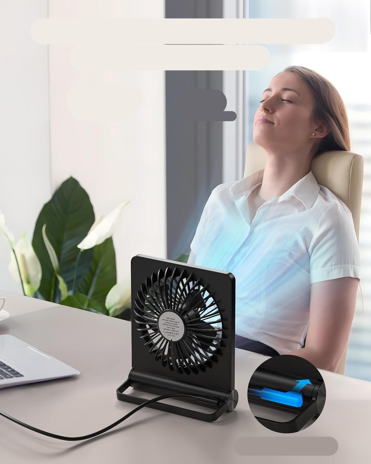 QuietBreeze - Ultra-quiet compact table fan Bowlift