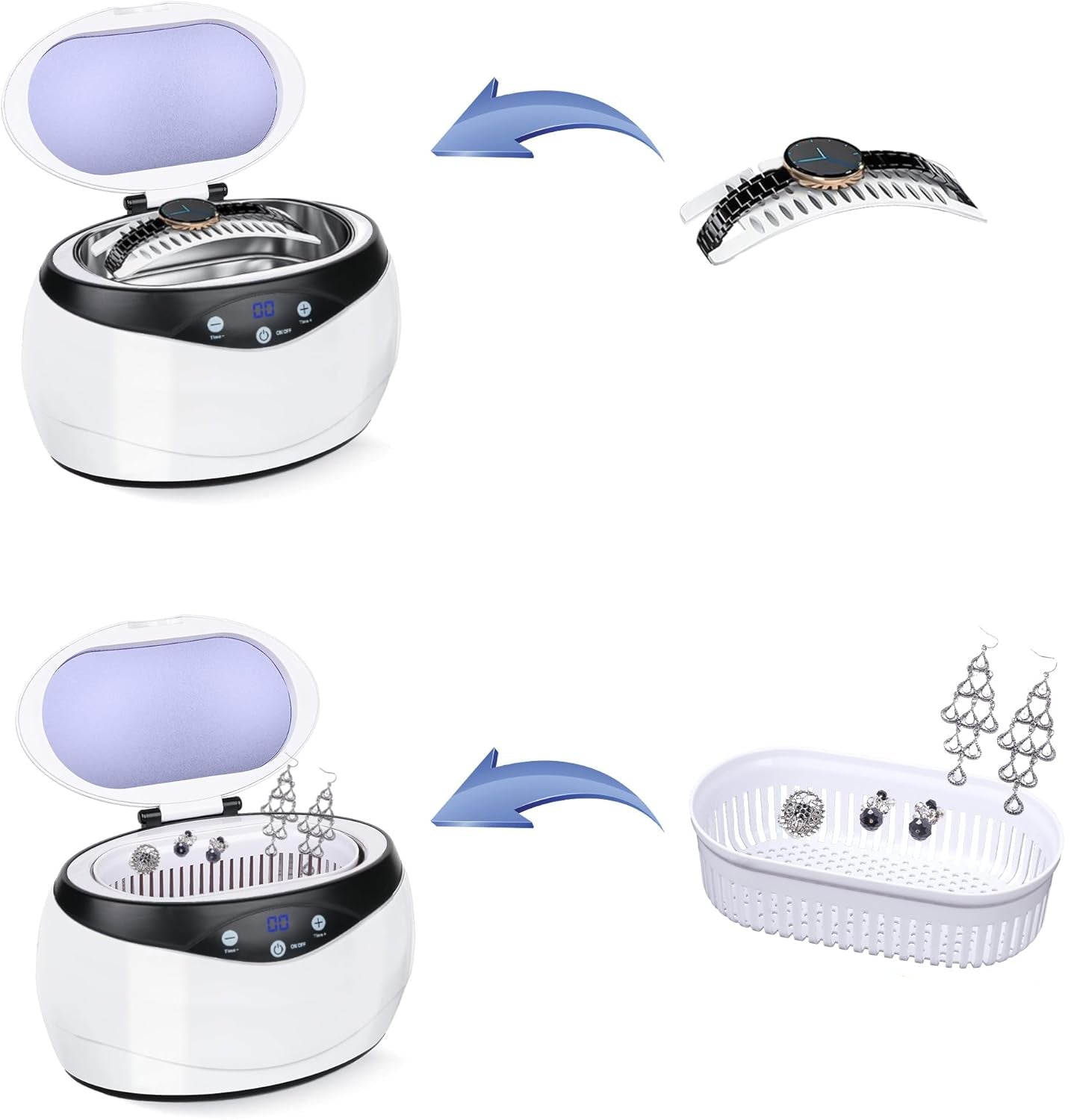 Skanto | Ultrasonic Jewelry Cleaner 650ml with Watch Holder – ShineMate