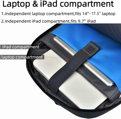 Water-Resistant Travel Laptop Backpack with USB Port & Organised Storage | Bowlift