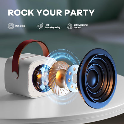 Skanto | Portable Mini Karaoke Machine with Bluetooth Speaker and 2 Wireless Microphones – Veylo