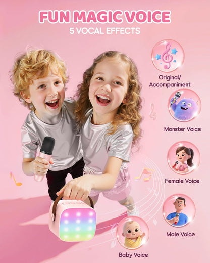 Skanto | Portable Mini Karaoke Machine with Bluetooth Speaker and 2 Wireless Microphones – Veylo
