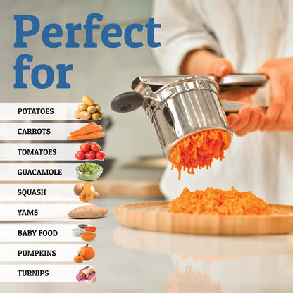 BowLift | PureMasher Pro Stainless Steel Potato Masher 15oz | Extra Large Capacity | For Mashed Potatoes, Vegetables & Fruits | Lump-Free & Durable