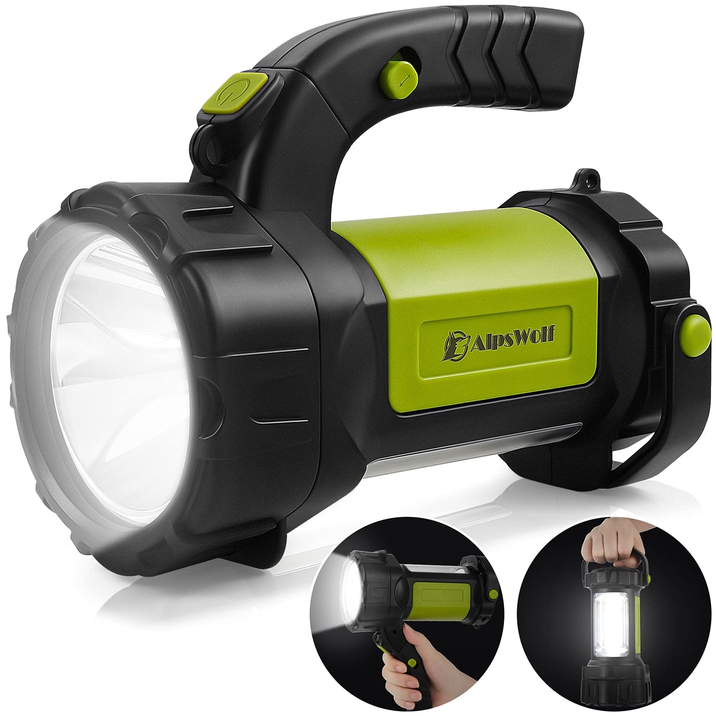 Skanto | Alpswolf Rechargeable Camping Lantern, Led Flashlight Spotlight Lantern With 800Lm, 3600 Capacity Battery Powered, Portable Powerful Camp Light For Emergencies, Outdoor Hiking, Power Outages