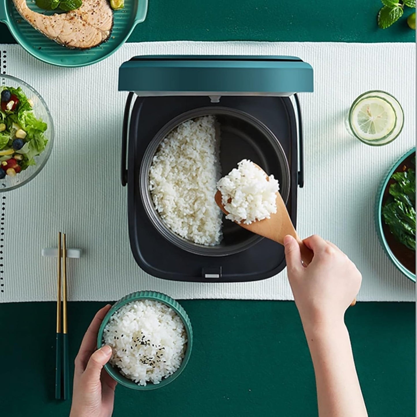 BowLift | MiniChef 1.2L Rice Cooker – Compact Multicooker with Steaming Function and One-Button Control