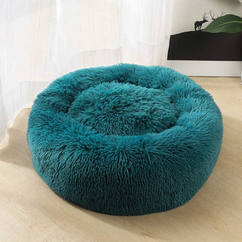 Brehn | Round Plush Calming Donut Dog Bed for Small to Large Dogs