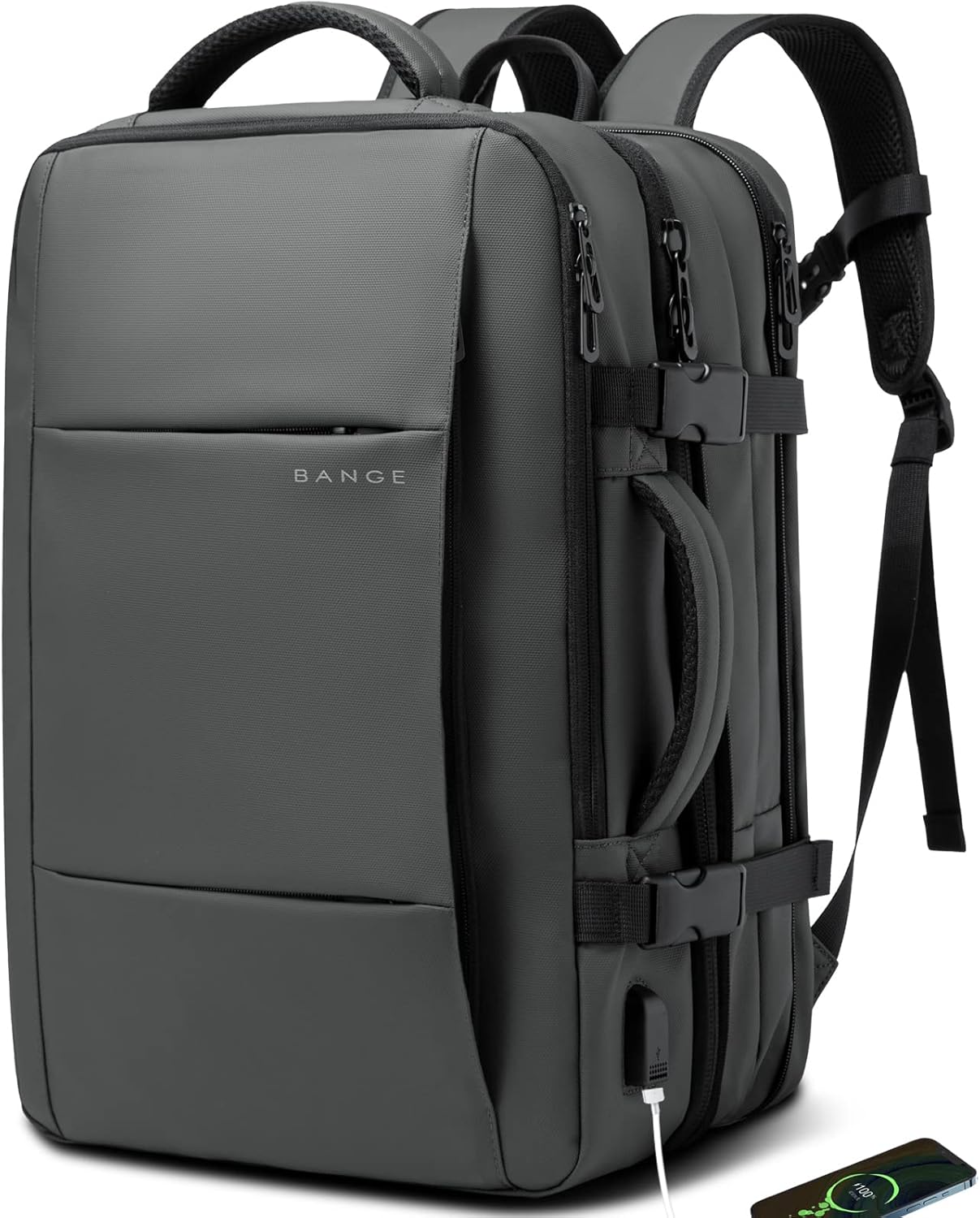 Expandable 26–45L Waterproof Travel Backpack with Laptop Sleeve & Duffle Carry | Bowlift