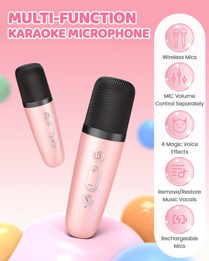 Skanto | Portable Mini Karaoke Machine with Bluetooth Speaker and 2 Wireless Microphones – Veylo