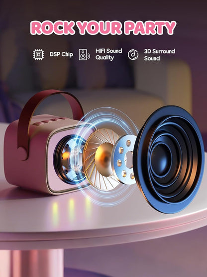 Skanto | Portable Mini Karaoke Machine with Bluetooth Speaker and 2 Wireless Microphones – Veylo