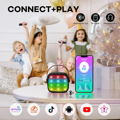 Skanto | Portable Mini Karaoke Machine with Bluetooth Speaker and 2 Wireless Microphones – Veylo