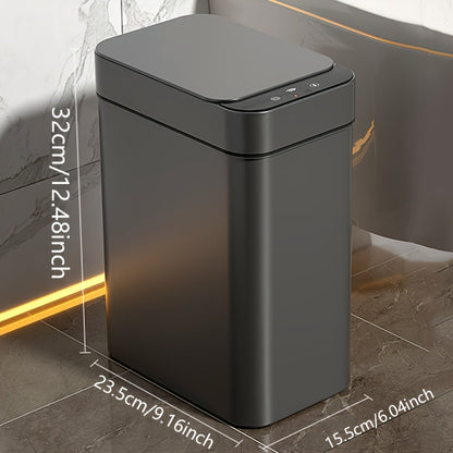 Skanto | Set of 2 Smart Sensor Trash Cans - Touchless and Compact (Black)