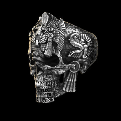 BowLift | Sterling Silver Black Skull Ring