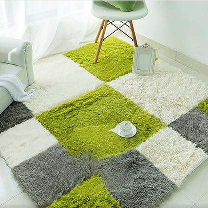 BowLift | Bedroom Carpet Tiles Solid Square Shag Stain Resistant Carpet Tiles