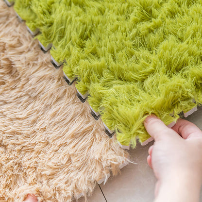 BowLift | Bedroom Carpet Tiles Solid Square Shag Stain Resistant Carpet Tiles