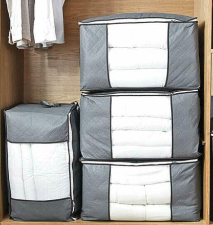 Skanto | Clothes Quilt Blanket Storage Bag Fabric Home Organizer Box Bags Zipper
