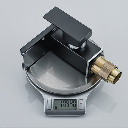 BowLift | Waterfall basin mixer tap square lever handle with LED three-color light