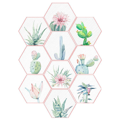 BowLift | Plastic Mosaic Tile Wallpaper Hexagonal for Stick-On and Removable Back Wall Tile
