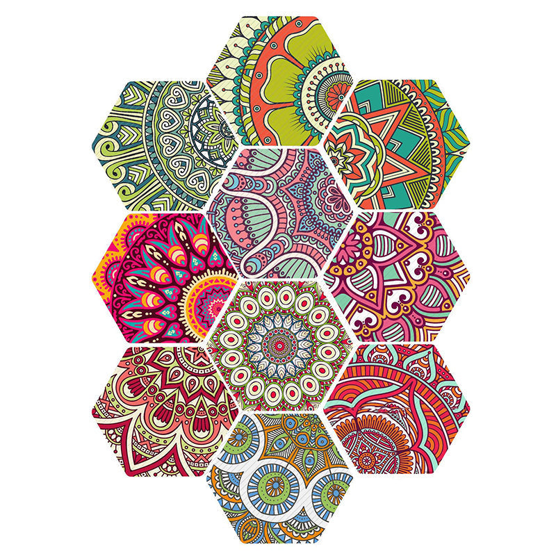 BowLift | Plastic Mosaic Tile Wallpaper Hexagonal for Stick-On and Removable Back Wall Tile