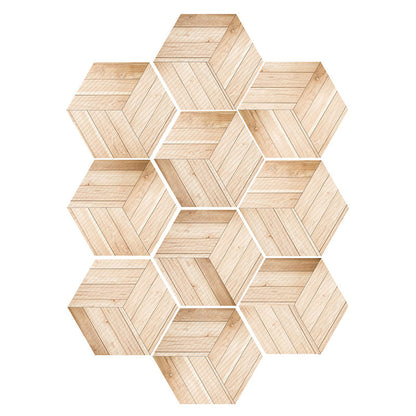 BowLift | Plastic Mosaic Tile Wallpaper Hexagonal for Stick-On and Removable Back Wall Tile