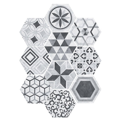 BowLift | Plastic Mosaic Tile Wallpaper Hexagonal for Stick-On and Removable Back Wall Tile