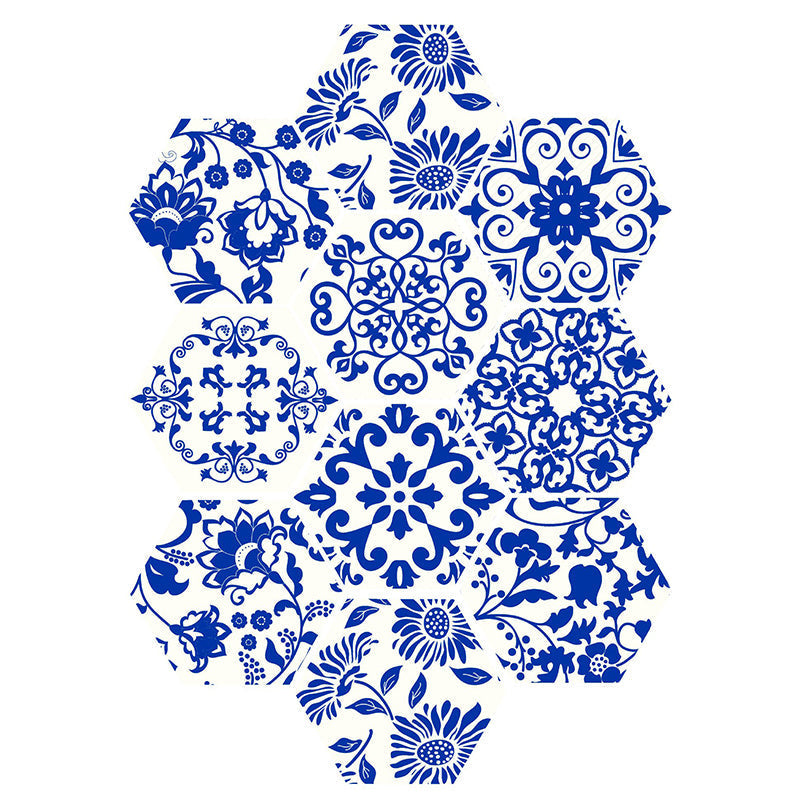 BowLift | Plastic Mosaic Tile Wallpaper Hexagonal for Stick-On and Removable Back Wall Tile