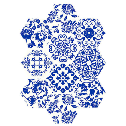 BowLift | Plastic Mosaic Tile Wallpaper Hexagonal for Stick-On and Removable Back Wall Tile