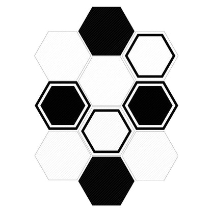 BowLift | Plastic Mosaic Tile Wallpaper Hexagonal for Stick-On and Removable Back Wall Tile