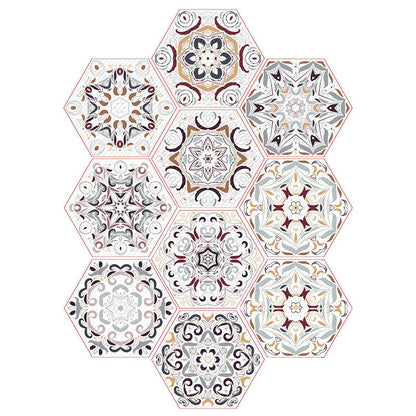 BowLift | Plastic Mosaic Tile Wallpaper Hexagonal for Stick-On and Removable Back Wall Tile
