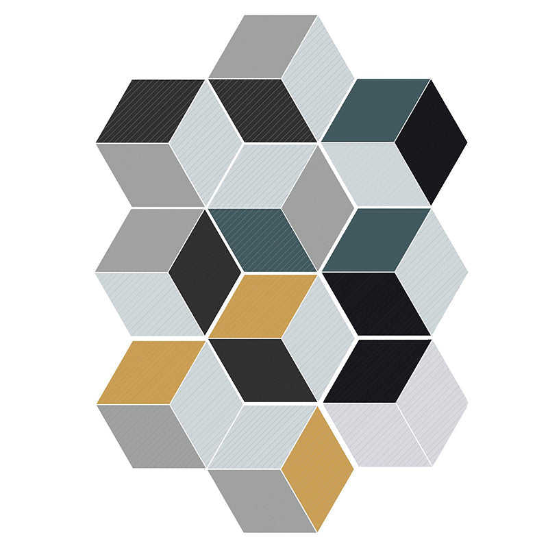 BowLift | Plastic Mosaic Tile Wallpaper Hexagonal for Stick-On and Removable Back Wall Tile