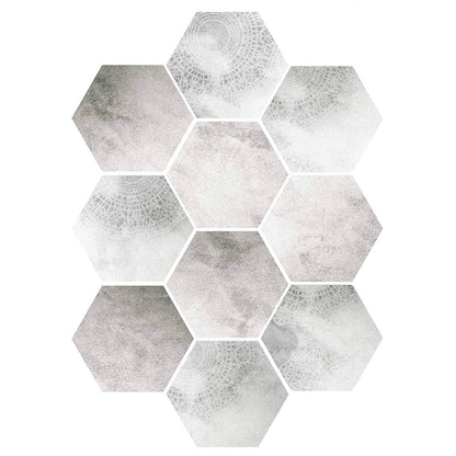 BowLift | Plastic Mosaic Tile Wallpaper Hexagonal for Stick-On and Removable Back Wall Tile