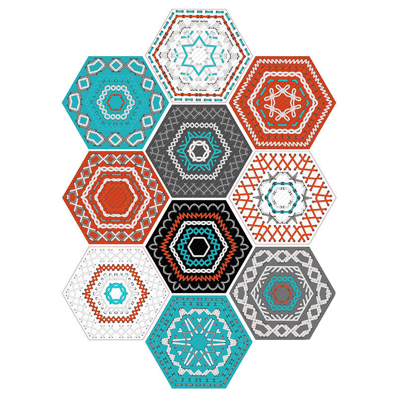 BowLift | Plastic Mosaic Tile Wallpaper Hexagonal for Stick-On and Removable Back Wall Tile