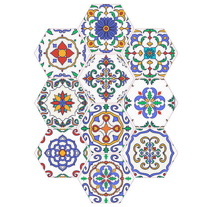 BowLift | Plastic Mosaic Tile Wallpaper Hexagonal for Stick-On and Removable Back Wall Tile