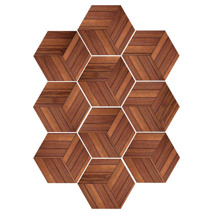 BowLift | Plastic Mosaic Tile Wallpaper Hexagonal for Stick-On and Removable Back Wall Tile