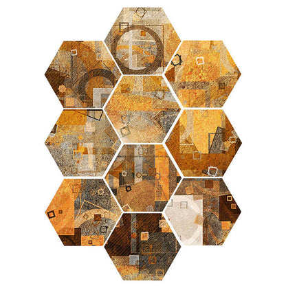 BowLift | Plastic Mosaic Tile Wallpaper Hexagonal for Stick-On and Removable Back Wall Tile