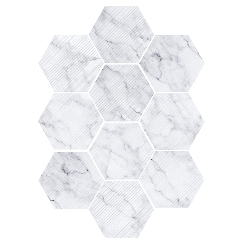 BowLift | Plastic Mosaic Tile Wallpaper Hexagonal for Stick-On and Removable Back Wall Tile